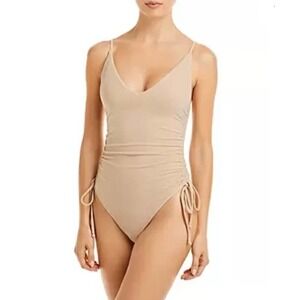 Ramy Brook Jessica Metalic Knit One piece women’s bathing suit M *NWT*